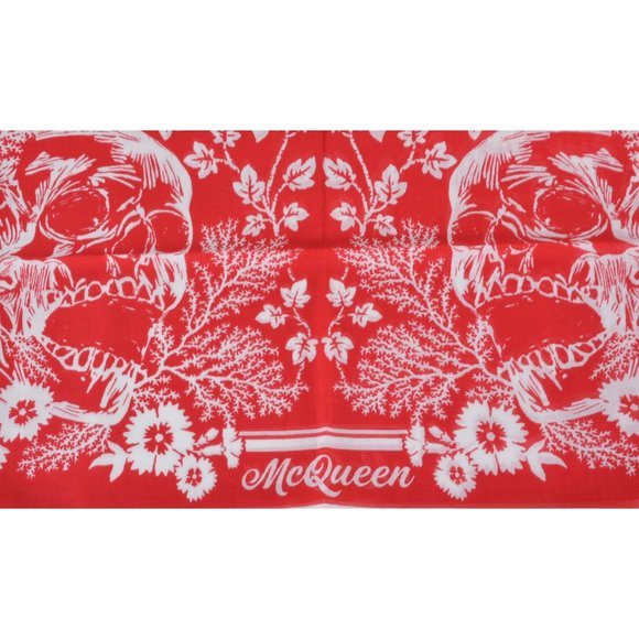 Alexander McQueen IVY SKULL CREEPER Cotton Scarf - Picture 3 of 9
